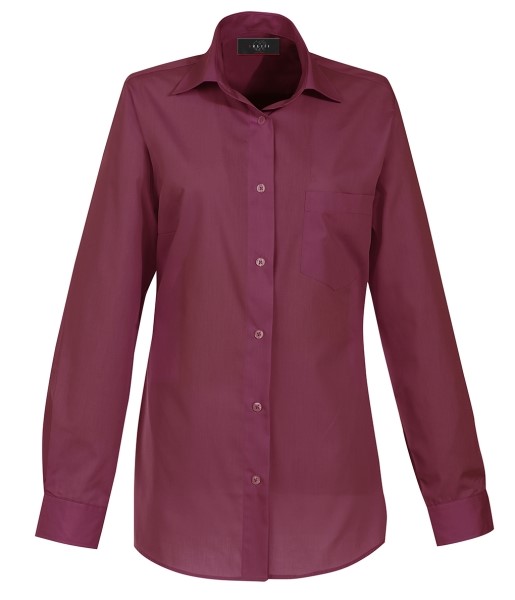 Bild von Damen-Bluse Bordeaux langarm