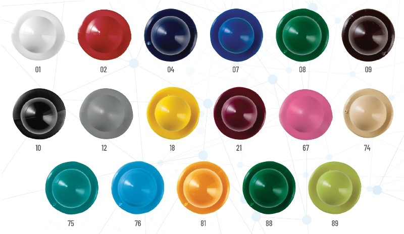 Bild von Knöpfe zu Koch-Jacken farbig Kugelknöpfe