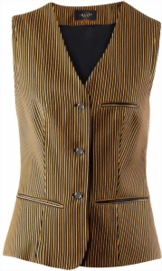 Bild von Damen Weste ( Gilet ) curry gestreift