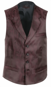 Bild von Herren Weste ( Gilet ) Reverskragen bordeaux Grösse 52