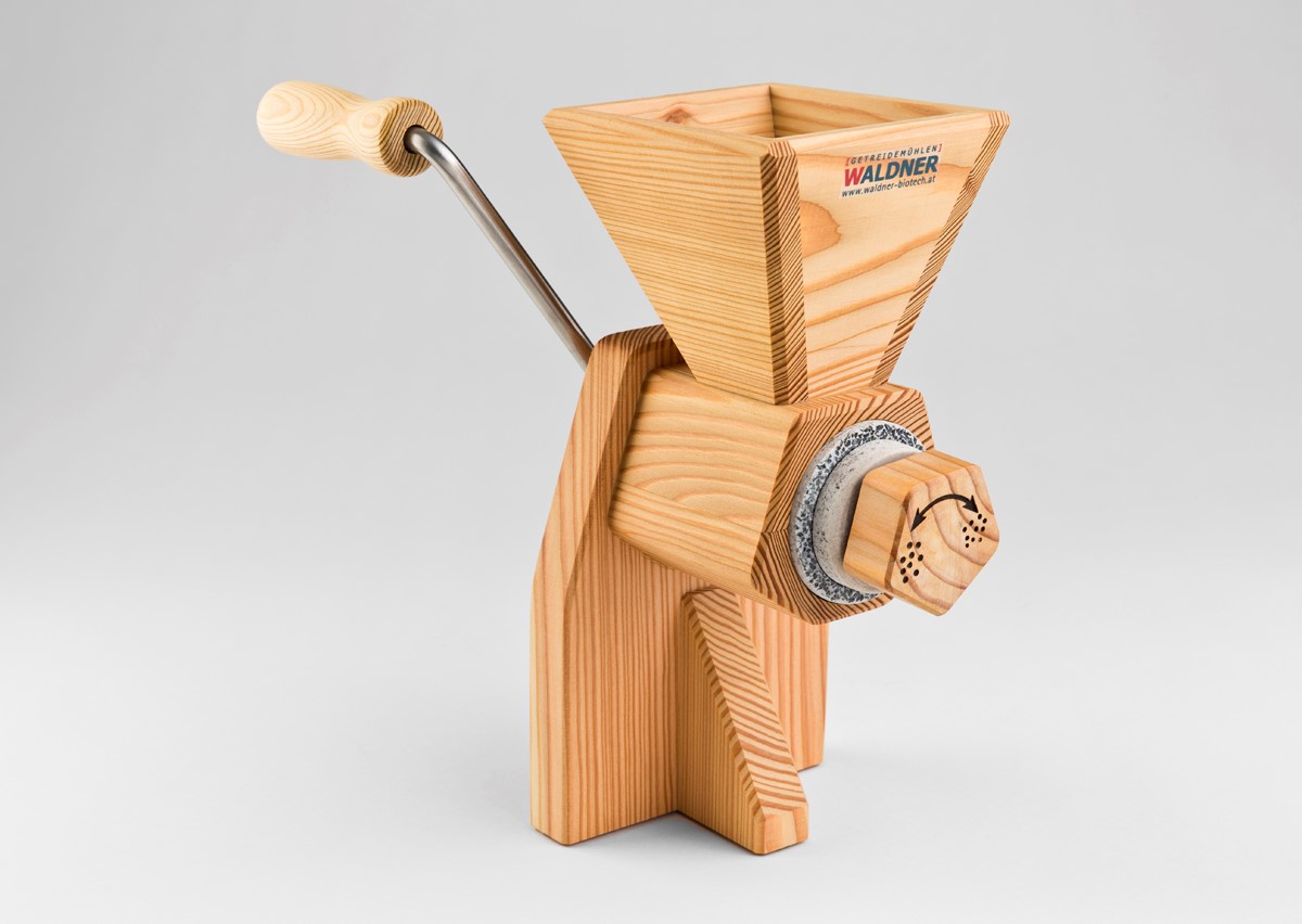 Bild von Getreidemühle Handmühle Farina ohne Strom auskommen